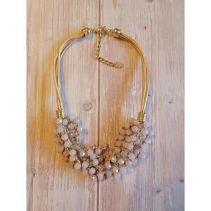 Time & Tru Pink Beaded Statement Necklace